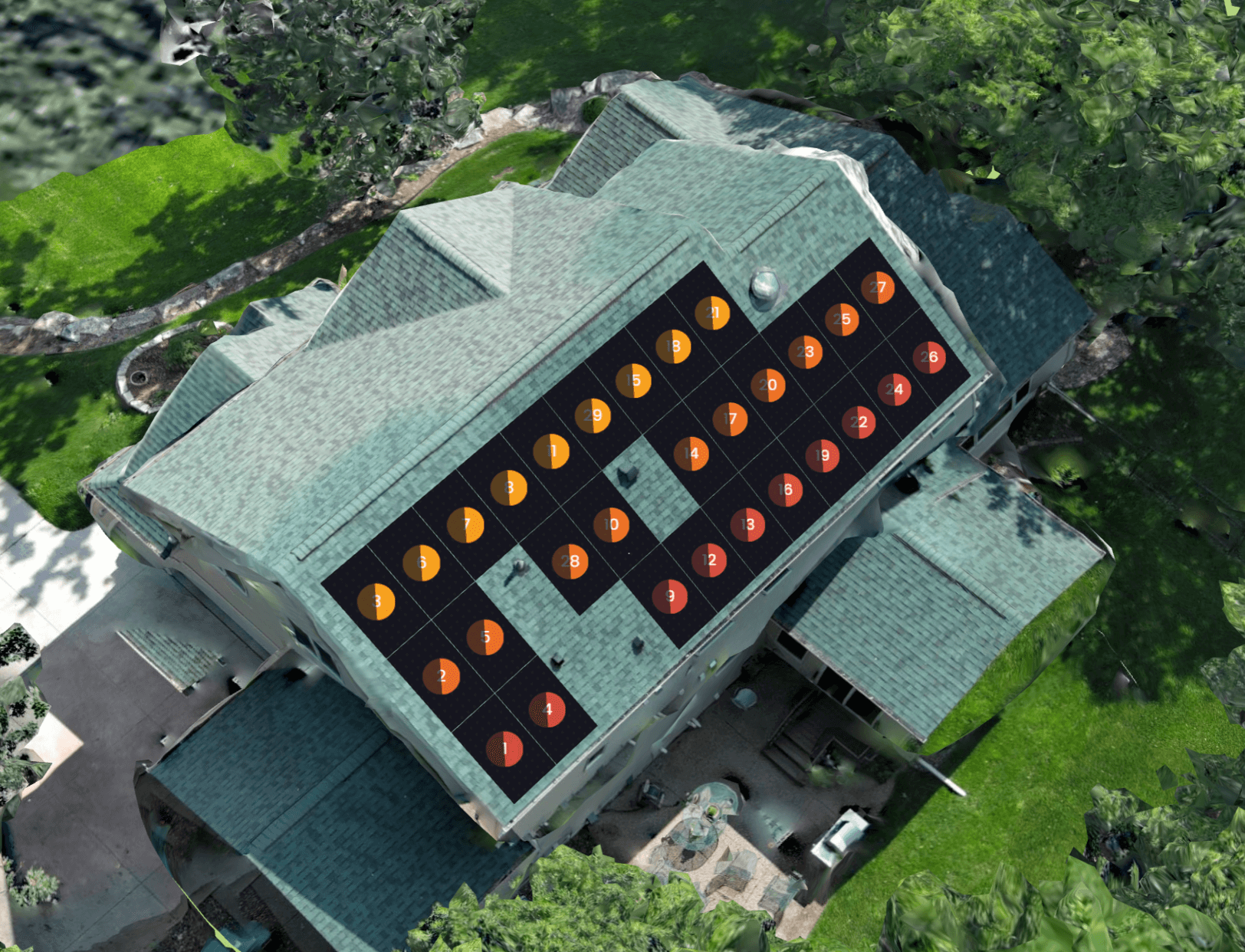 Solar panel shade analysis